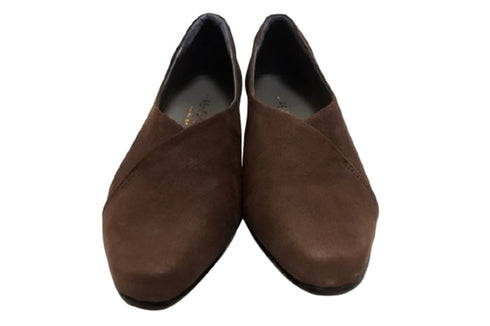 【…AShiOtO A3702 ダークブラウンヌバック】超軽量 国産レザーパンプス