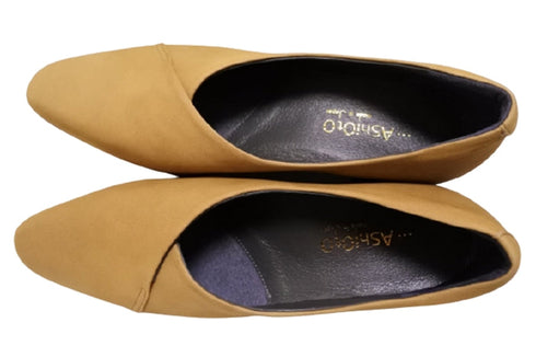 【…AShiOtO A3702 ダークキャメルヌバック】超軽量 国産レザーパンプス