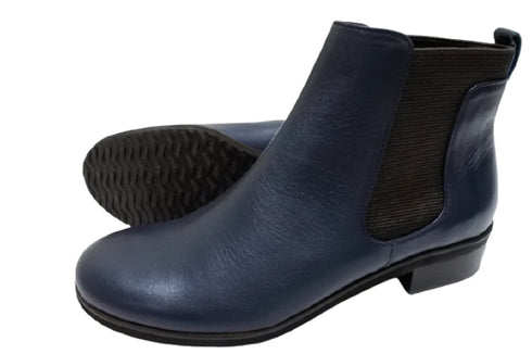 【…AShiOtO A90730 ネイビー】超軽量・純国産レザーサイドゴアブーツ