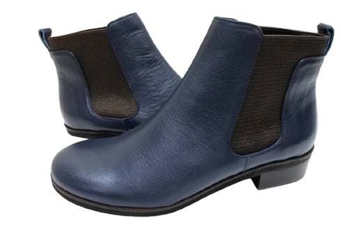 【…AShiOtO A90730 ネイビー】超軽量・純国産レザーサイドゴアブーツ