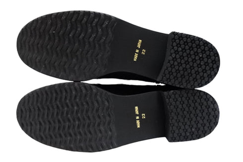 【…AShiOtO A91330 ブラック】サイドジップメダリオンチャッカーブーツ