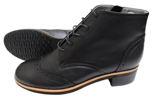 【…AShiOtO A91330 ブラック】サイドジップメダリオンチャッカーブーツ