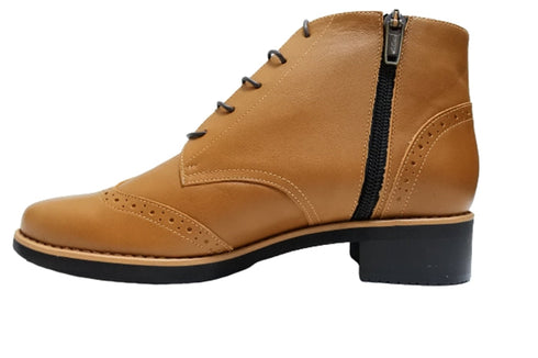 【…AShiOtO A91330 ブラウン】サイドジップメダリオンチャッカーブーツ