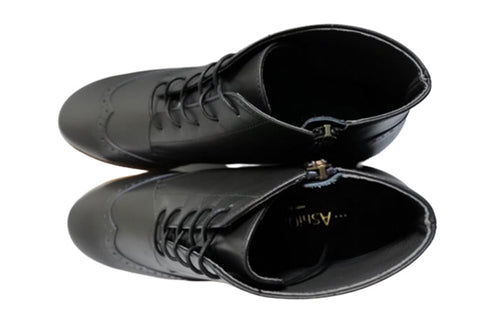 【…AShiOtO A91330 グレー】サイドジップメダリオンチャッカーブーツ