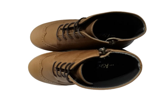 【…AShiOtO A91330 オーク】サイドジップメダリオンチャッカーブーツ