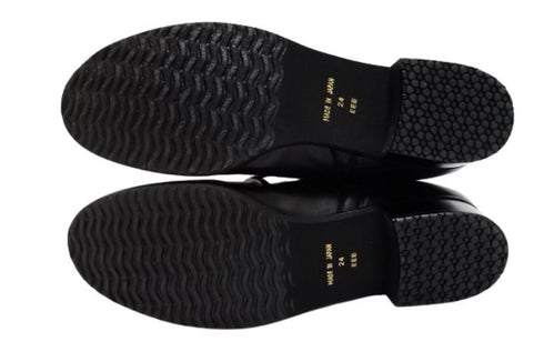 【…AShiOtO A91430 ブラック】ミドル丈サイドジップ本革ブーツ