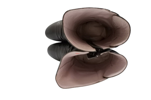 【…AShiOtO A91430 ダークグレー】ミドル丈サイドジップ本革ブーツ