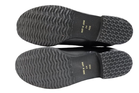 【…AShiOtO A92730 ブラック】ミドル丈サイドゴア本革ブーツ