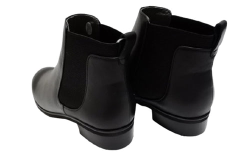 【…AShiOtO A92730 ブラック】ミドル丈サイドゴア本革ブーツ