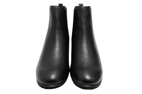 【…AShiOtO A92730 ブラック】ミドル丈サイドゴア本革ブーツ