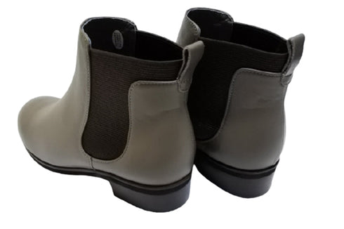 【…AShiOtO A92730 グレー】ミドル丈サイドゴア本革ブーツ