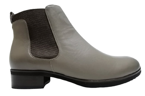 【…AShiOtO A92730 グレー】ミドル丈サイドゴア本革ブーツ