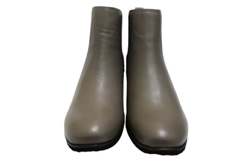 【…AShiOtO A92730 グレー】ミドル丈サイドゴア本革ブーツ