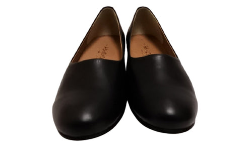 【…AShiOtO AP1135 ブラック】超軽量 国産レザーパンプス