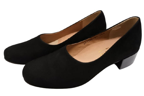 【…AShiOtO AP1135 ブラックヌバック】超軽量 国産レザーパンプス