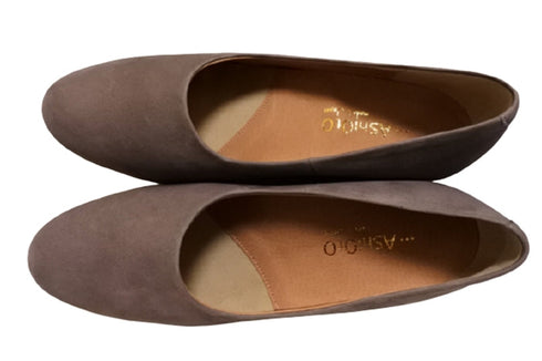 【…AShiOtO AP1135 グレーヌバック】超軽量 国産レザーパンプス