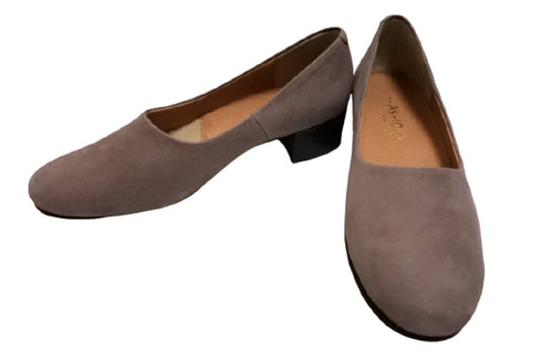 【…AShiOtO AP1135 グレーヌバック】超軽量 国産レザーパンプス