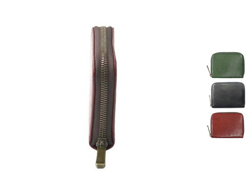 【豊岡財布 足立 AW0402 グリーン】ALBAPIE レッザボタニカ ミニマルチウォレット