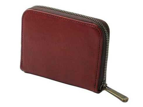 【豊岡財布 足立 AW0402 ワイン】ALBAPIE レッザボタニカ ミニマルチウォレット