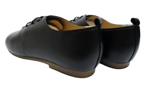 【かぼちゃの馬車CA-15 ブラック】ころんと靴紐シューズ