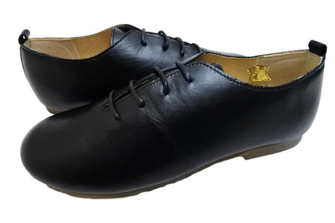 【かぼちゃの馬車CA-15 ブラック】ころんと靴紐シューズ