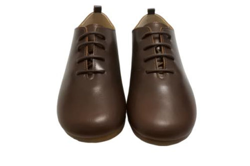 【かぼちゃの馬車CA-15 ブラウン】ころんと靴紐シューズ