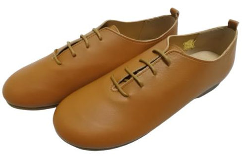 【かぼちゃの馬車CA-15 キャメル】ころんと靴紐シューズ