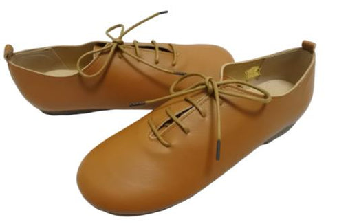 【かぼちゃの馬車CA-15 キャメル】ころんと靴紐シューズ