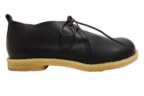 【かぼちゃの馬車 CA-210 ブラック】くたっとやわらか本革靴紐シューズ