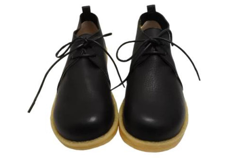 【かぼちゃの馬車 CA-210 ブラック】くたっとやわらか本革靴紐シューズ