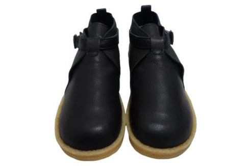 【かぼちゃの馬車 CA220 ブラック】くたっとやわらか本革ベルトストラップシューズ