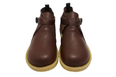 【かぼちゃの馬車 CA220 ブラウン】くたっとやわらか本革ベルトストラップシューズ