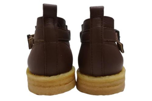 【かぼちゃの馬車 CA220 ブラウン】くたっとやわらか本革ベルトストラップシューズ