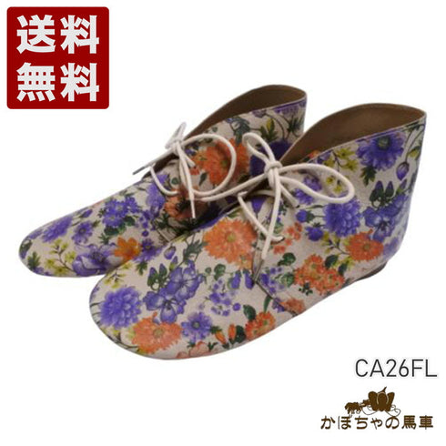【かぼちゃの馬車 CA26FL フラワー】足にフィット 柔らかな本革靴