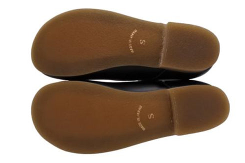 【かぼちゃの馬車 CA-4 ブラック】柔らか本革レザーストラップシューズ