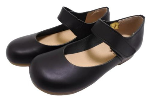 【かぼちゃの馬車 CA-4 ブラック】柔らか本革レザーストラップシューズ