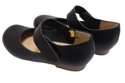 【かぼちゃの馬車 CA-4 ブラック】柔らか本革レザーストラップシューズ