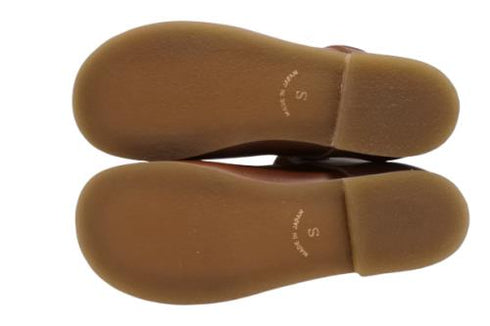 【かぼちゃの馬車 CA-4 ブラウン】柔らか本革レザーストラップシューズ