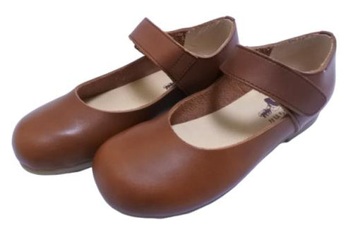 【かぼちゃの馬車 CA-4 ブラウン】柔らか本革レザーストラップシューズ