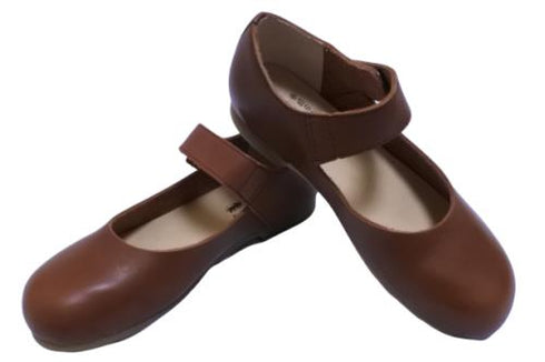 【かぼちゃの馬車 CA-4 ブラウン】柔らか本革レザーストラップシューズ