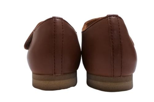 【かぼちゃの馬車 CA-4 ブラウン】柔らか本革レザーストラップシューズ