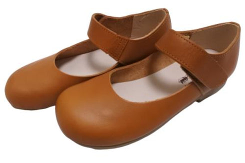 【かぼちゃの馬車 CA-4 キャメル】柔らか本革レザーストラップシューズ