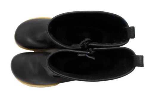 【かぼちゃの馬車 CA-52 ブラック】本革コンフォートサイドジップショートブーツ