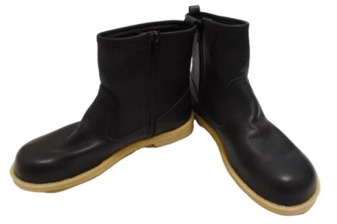 【かぼちゃの馬車 CA-52 ブラック】本革コンフォートサイドジップショートブーツ