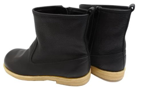 【かぼちゃの馬車 CA-52 ブラック】本革コンフォートサイドジップショートブーツ