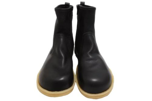 【かぼちゃの馬車 CA-52 ブラック】本革コンフォートサイドジップショートブーツ