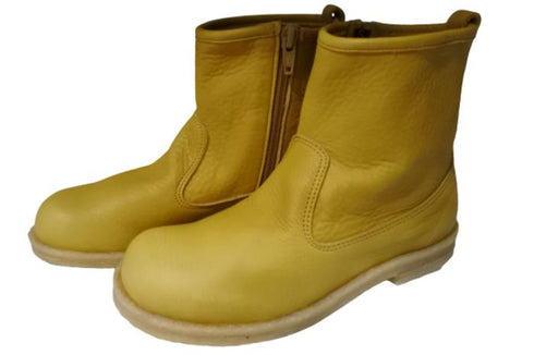 【かぼちゃの馬車 CA-52 キャメル】本革コンフォートサイドジップショートブーツ