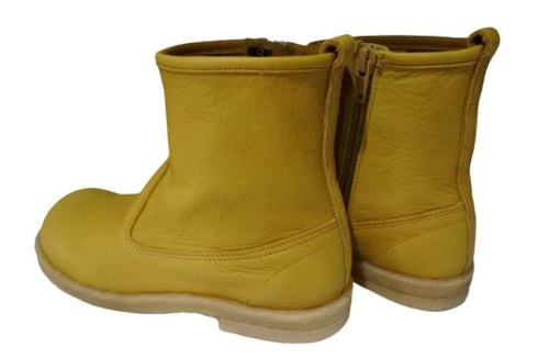 【かぼちゃの馬車 CA-52 キャメル】本革コンフォートサイドジップショートブーツ