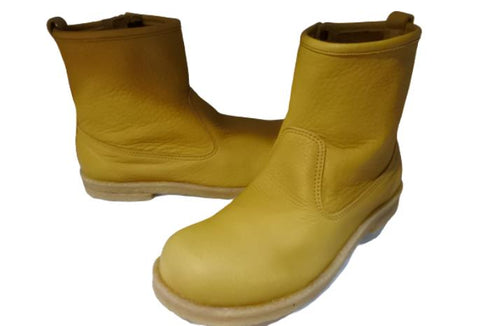 【かぼちゃの馬車 CA-52 キャメル】本革コンフォートサイドジップショートブーツ