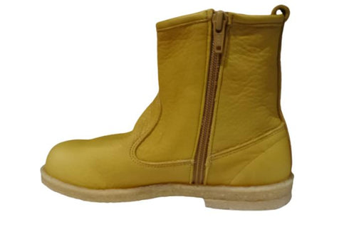 【かぼちゃの馬車 CA-52 キャメル】本革コンフォートサイドジップショートブーツ